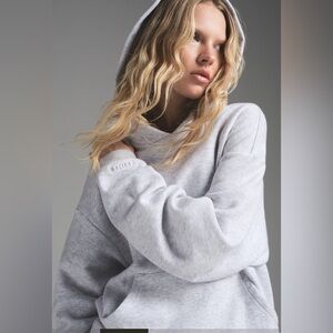 SKIMS Cotton Fleece Heather Grey Oversized Hoodie